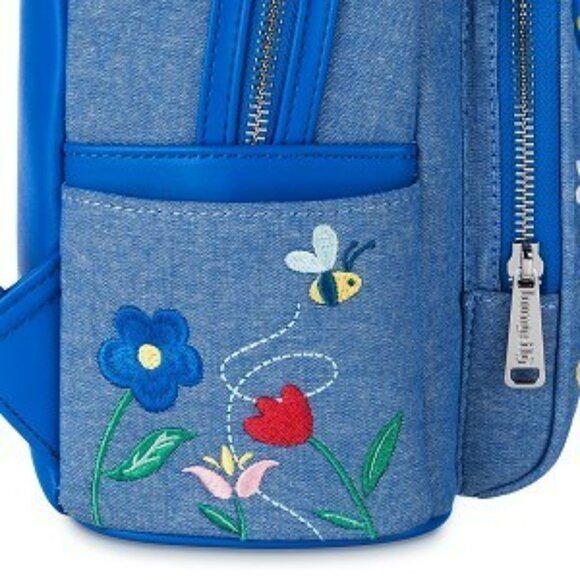 Loungefly Disney Parks Winnie The Pooh And Friends Denim Mini Backpack NWT - Picture 3 of 4